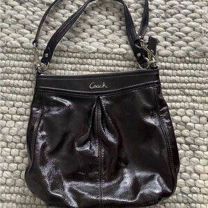 Coach Patent Wine Color Purse